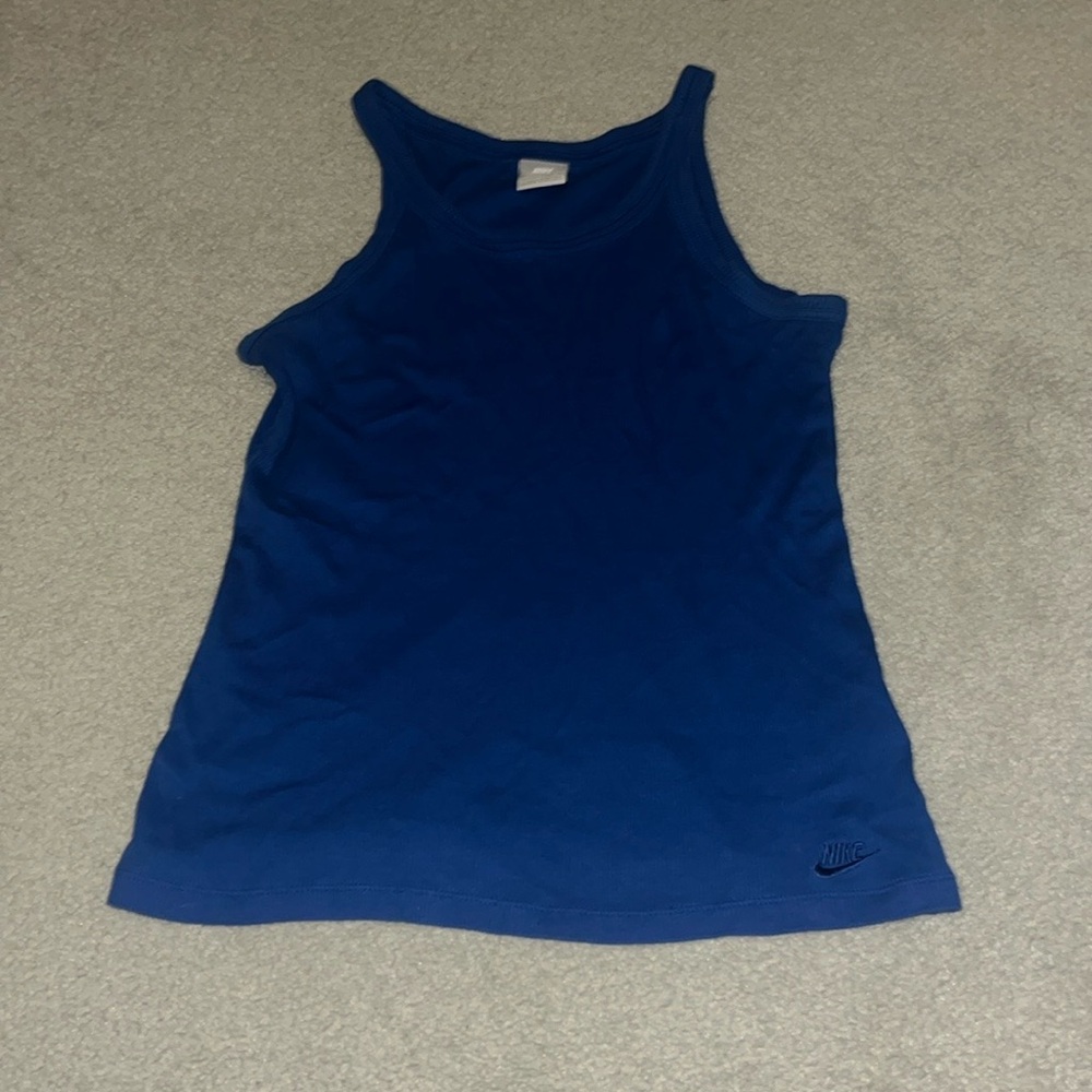 Blue nike workout top